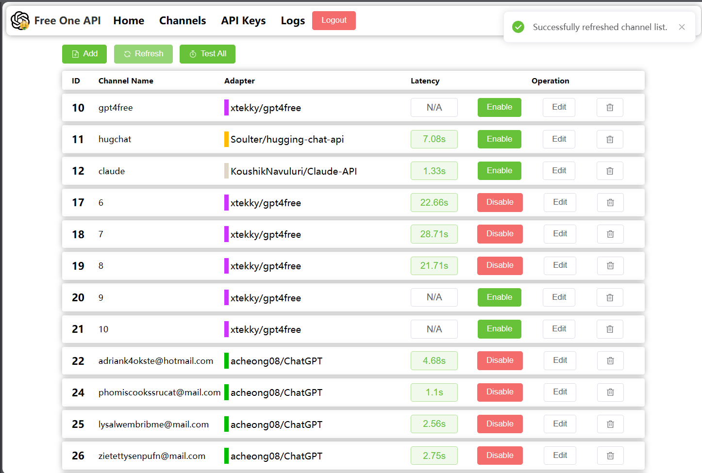 🤑使用 free-one-api 搭建一个完全免费的 ChatGPT 镜像站